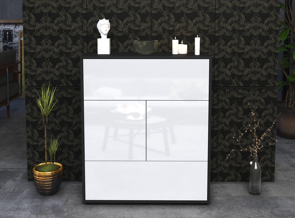 Highboard Irene, Weiß Front (92x108x35cm) - Dekati GmbH