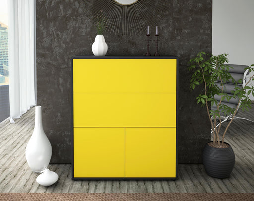 Highboard Isabella, Gelb Front (92x108x35cm) - Dekati GmbH