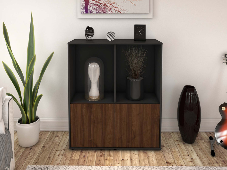 Highboard Ivona, Walnuss Front (92x108x35cm) - Dekati GmbH