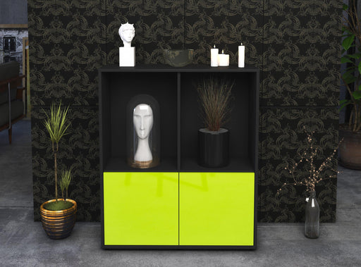 Highboard Ivona, Grün Front (92x108x35cm) - Dekati GmbH