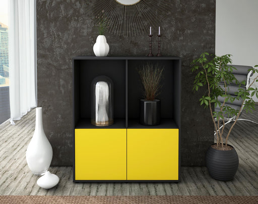 Highboard Ivona, Gelb Front (92x108x35cm) - Dekati GmbH