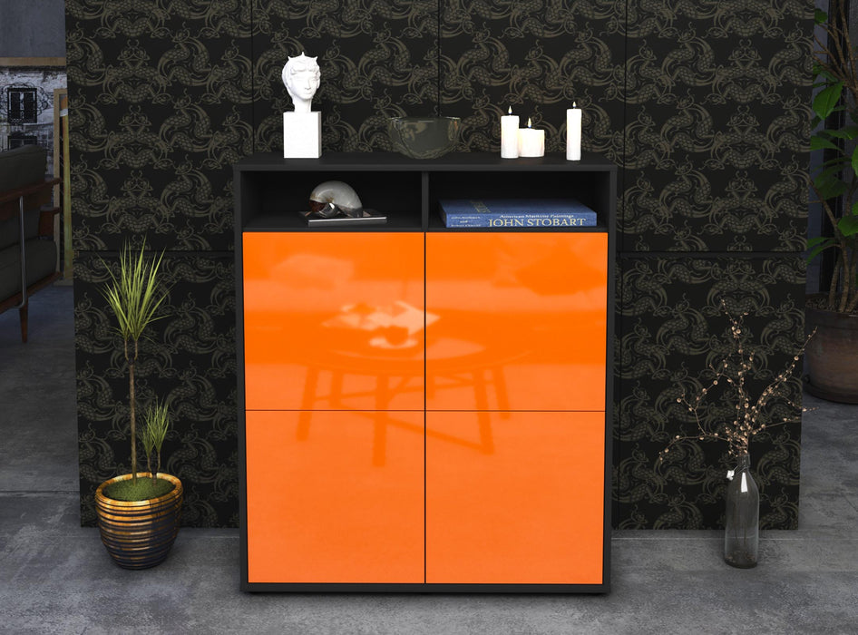 Highboard Jade, Orange Front (92x108x35cm) - Dekati GmbH