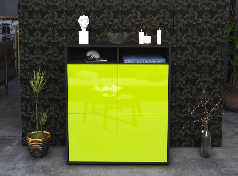 Highboard Jade, Grün Front (92x108x35cm) - Dekati GmbH