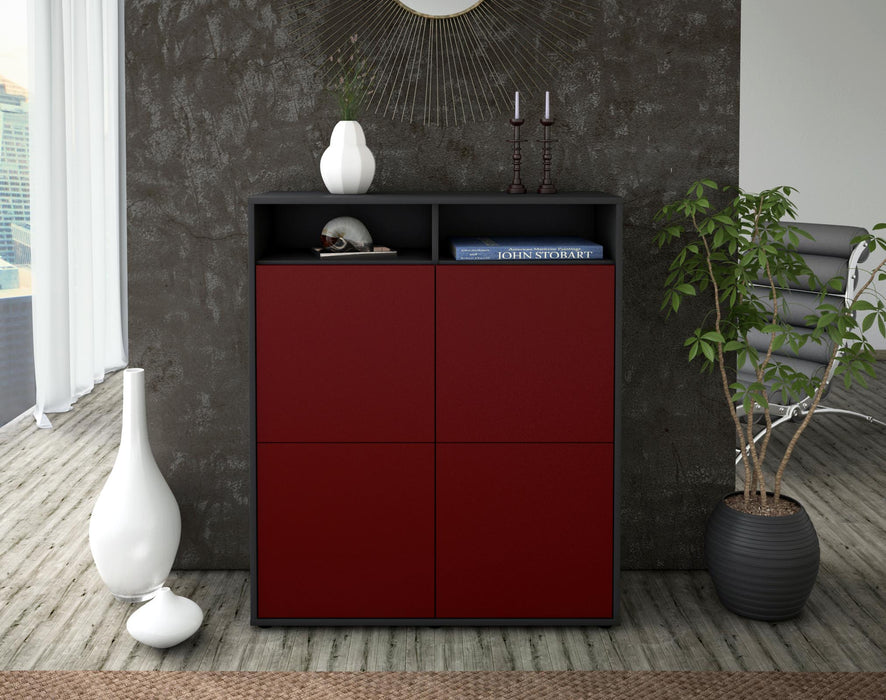 Highboard Jade, Bordeaux Front (92x108x35cm) - Dekati GmbH