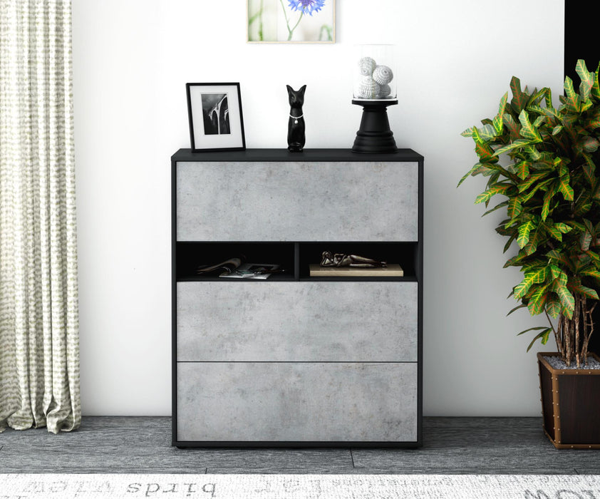 Highboard Janine, Beton Front (92x108x35cm) - Dekati GmbH