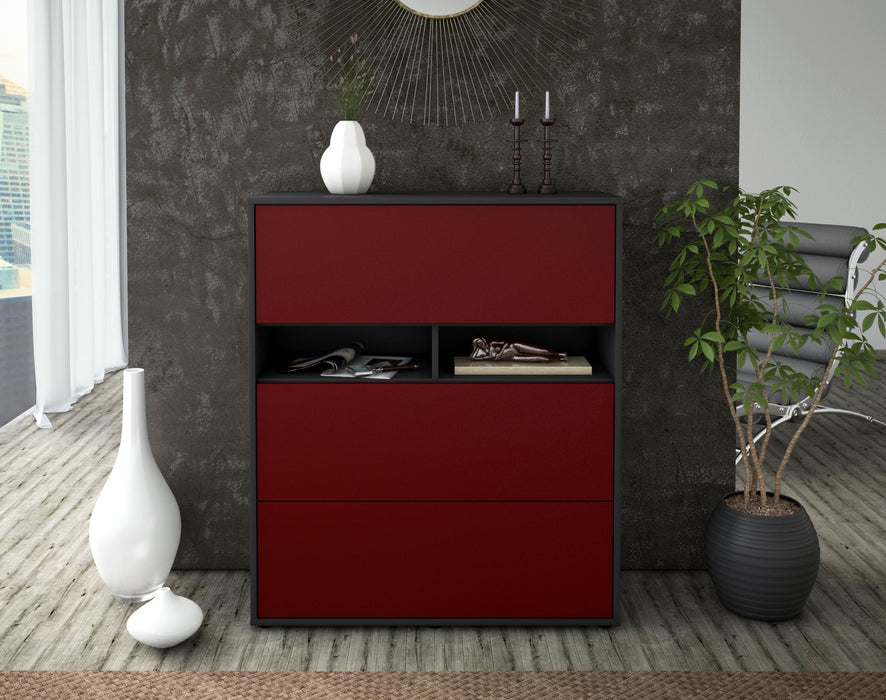 Highboard Janine, Bordeaux Front (92x108x35cm) - Dekati GmbH