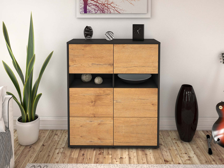 Highboard Jasmin, Eiche Front (92x108x35cm) - Dekati GmbH