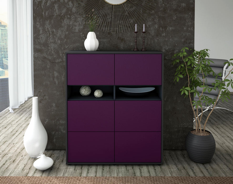 Highboard Jasmin, Lila Front (92x108x35cm) - Dekati GmbH