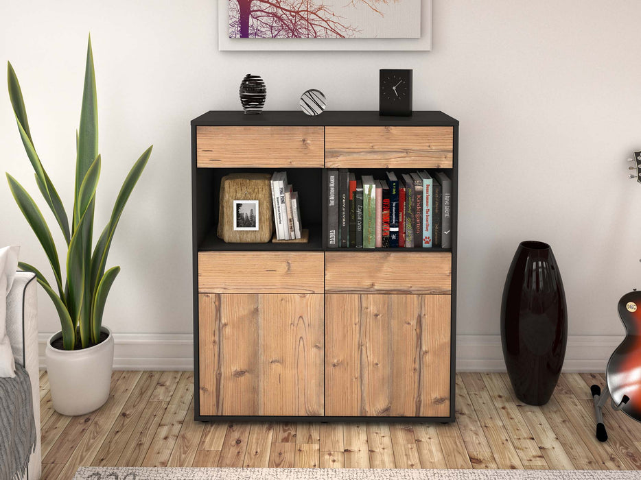 Highboard Jolanda, Pinie Front (92x108x35cm) - Dekati GmbH