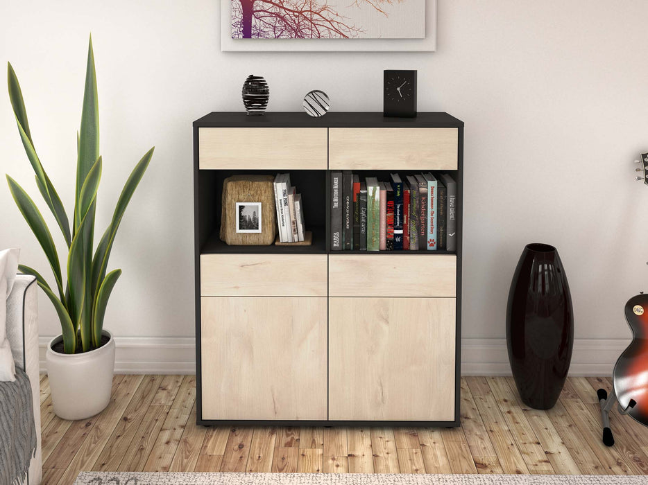 Highboard Jolanda, Zeder Front (92x108x35cm) - Dekati GmbH