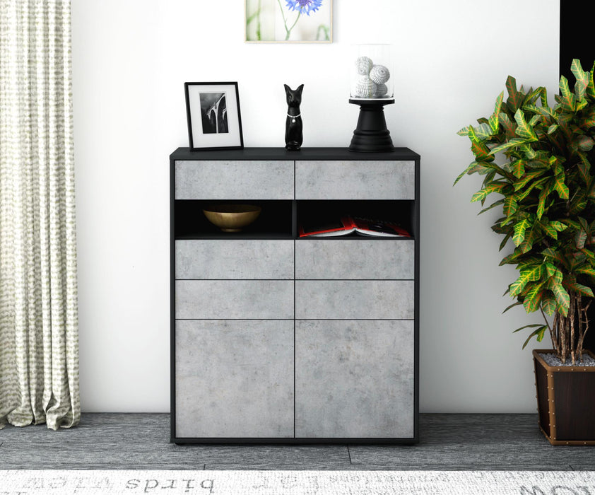 Highboard Jolina, Beton Front (92x108x35cm) - Dekati GmbH