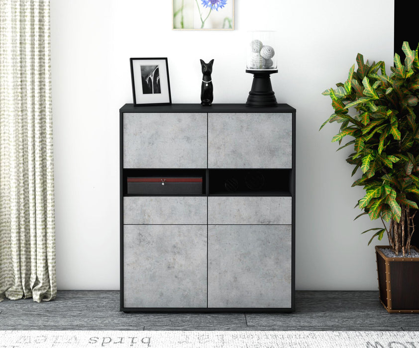 Highboard Josefina, Beton Front (92x108x35cm) - Dekati GmbH