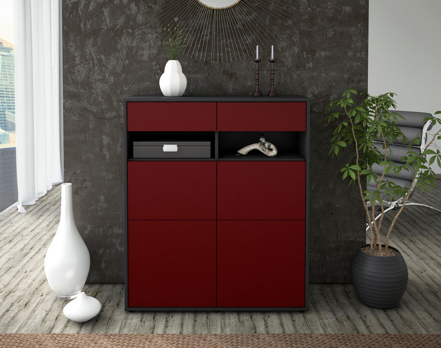 Highboard Juliana, Bordeaux Front (92x108x35cm) - Dekati GmbH