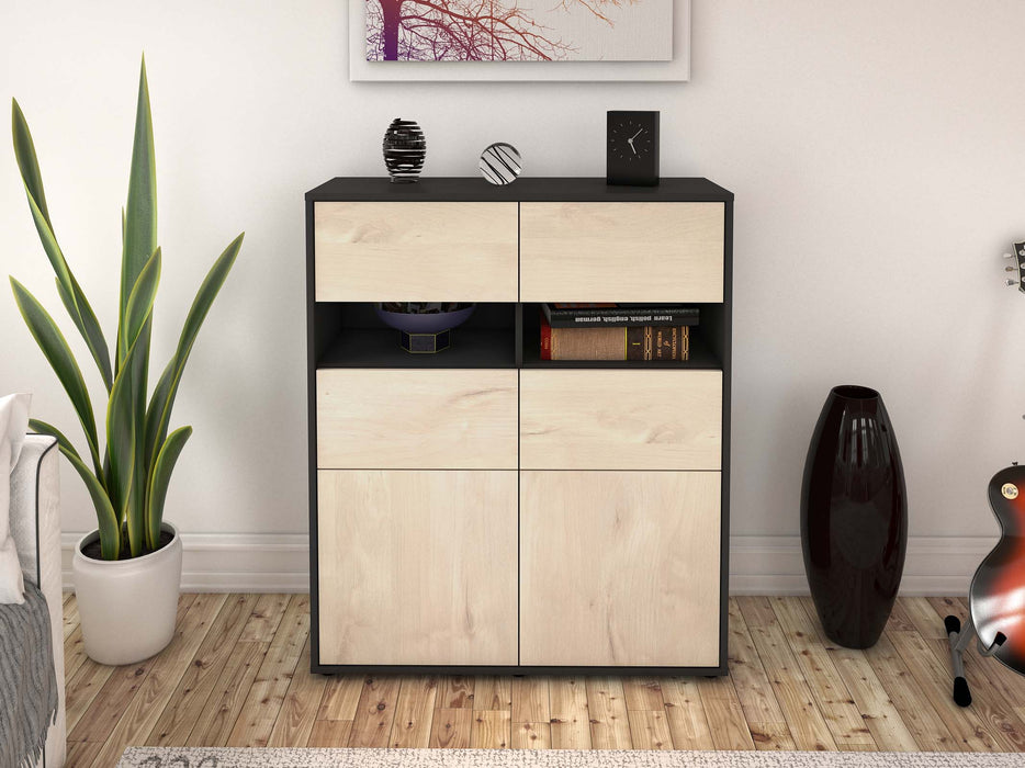 Highboard Karlotta, Zeder Front (92x108x35cm) - Dekati GmbH