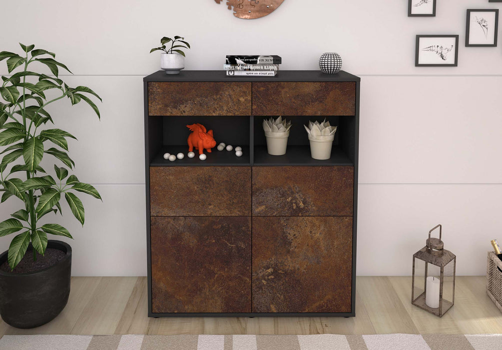 Highboard Karolin, Rost Front (92x108x35cm) - Dekati GmbH