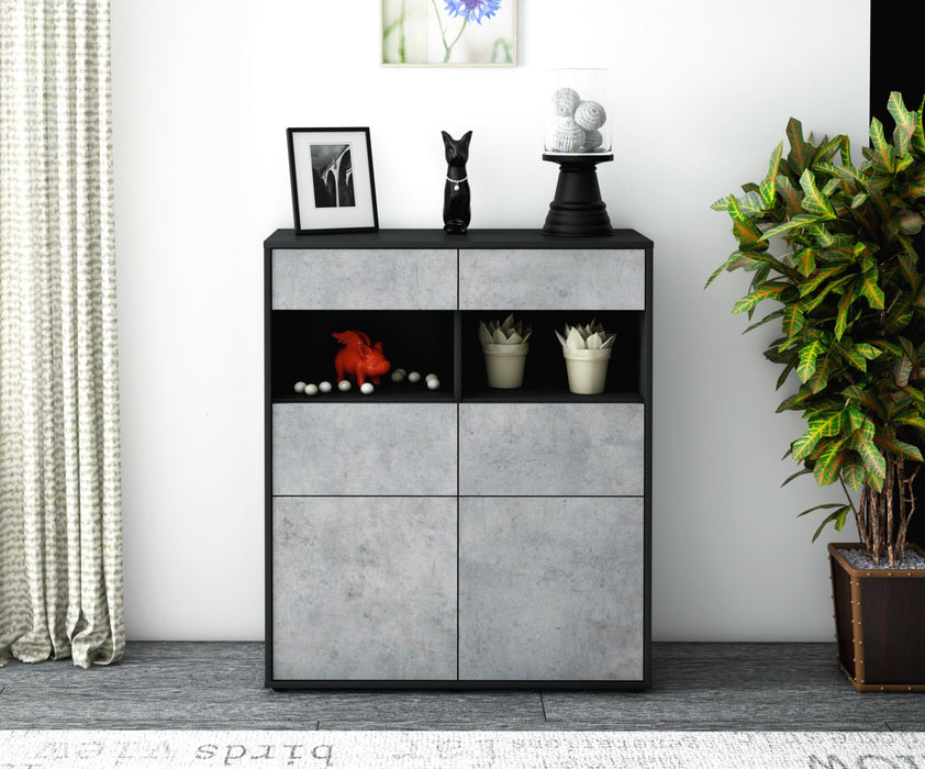 Highboard Karolin, Beton Front (92x108x35cm) - Dekati GmbH