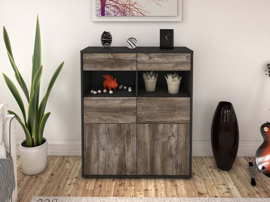 Highboard Karolin, Treibholz Front (92x108x35cm) - Dekati GmbH