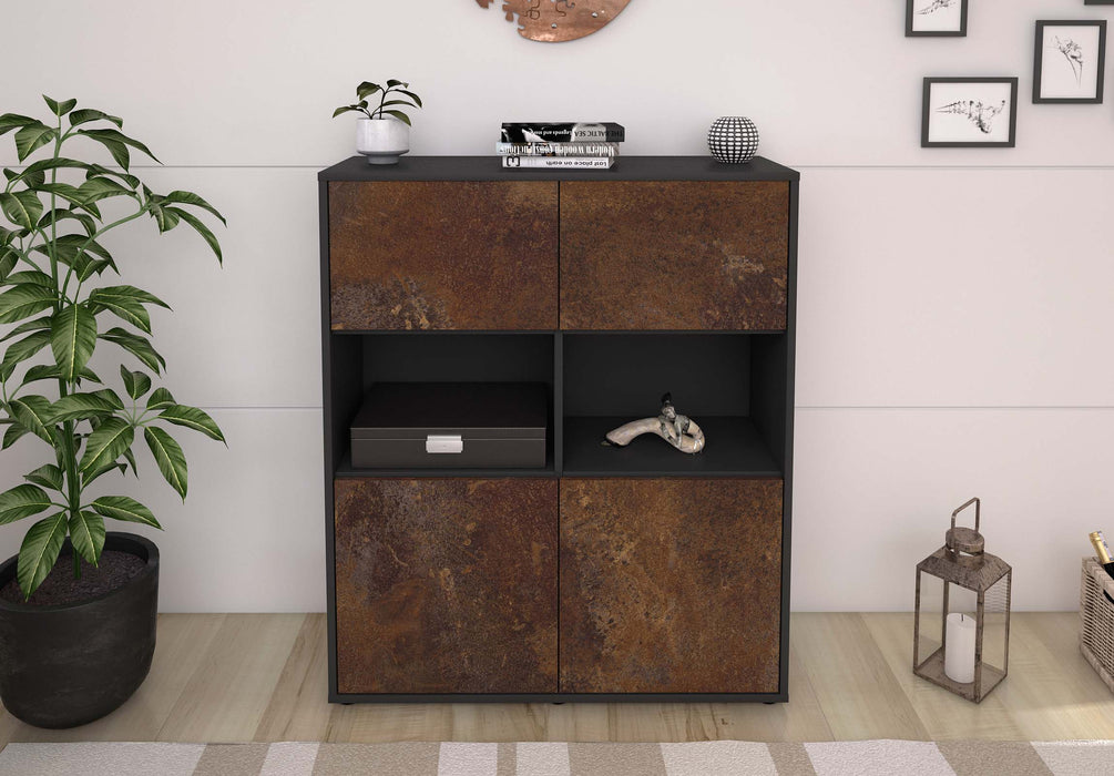 Highboard Katyna, Rost Front (92x108x35cm) - Dekati GmbH