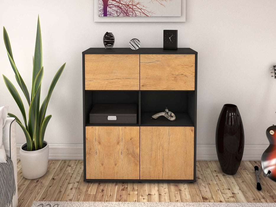 Highboard Katyna, Eiche Front (92x108x35cm) - Dekati GmbH