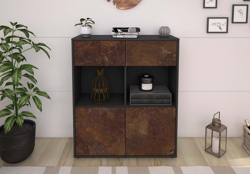 Highboard Ketty, Rost Front (92x108x35cm) - Dekati GmbH