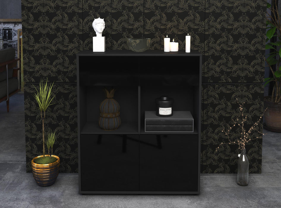 Highboard Ketty, Schwarz Front (92x108x35cm) - Dekati GmbH