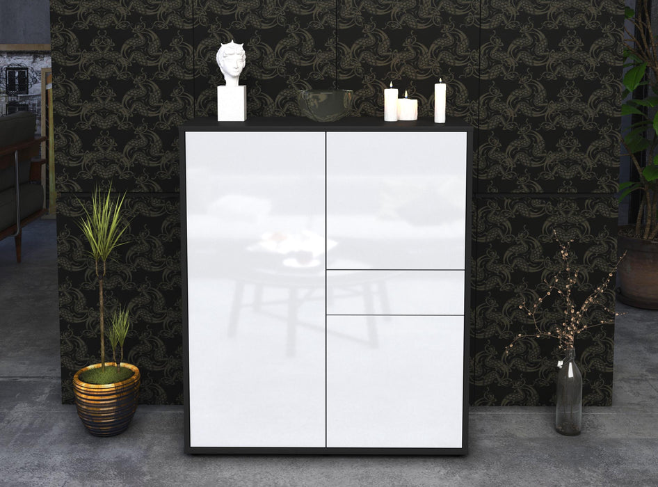 Highboard Lana, Weiß Front (92x108x35cm) - Dekati GmbH