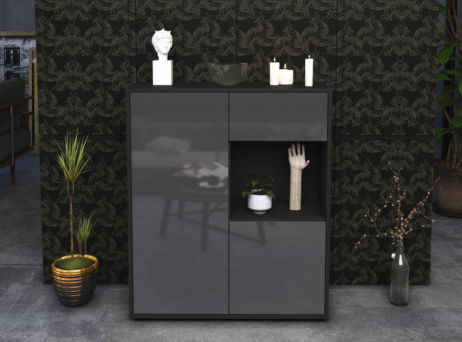 Highboard Larina, Grau Front (92x108x35cm) - Dekati GmbH