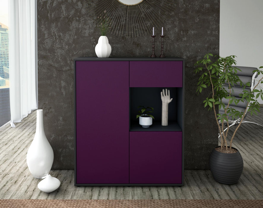 Highboard Larina, Lila Front (92x108x35cm) - Dekati GmbH