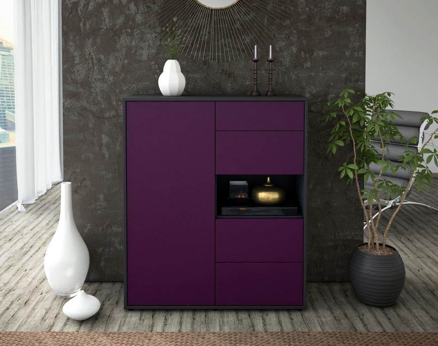 Highboard Larissa, Lila Front (92x108x35cm) - Dekati GmbH