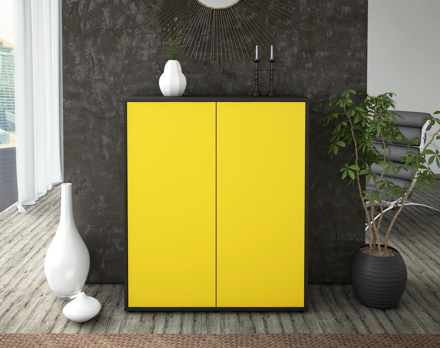 Highboard Laura, Gelb Front (92x108x35cm) - Dekati GmbH