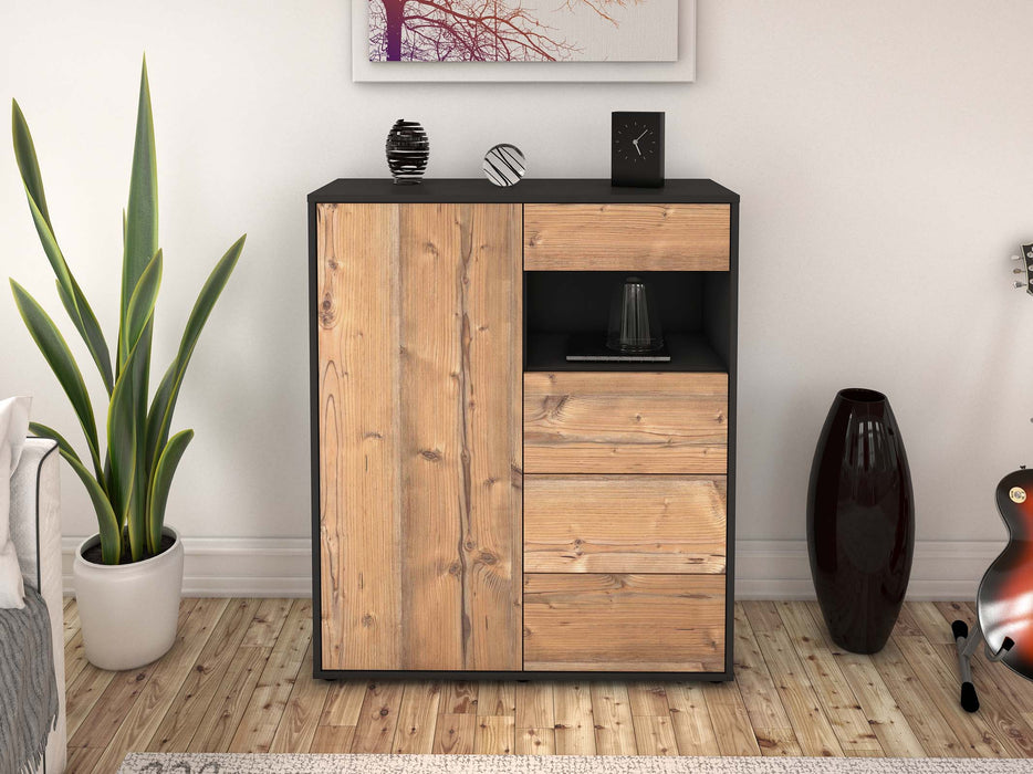 Highboard Lavinia, Pinie Front (92x108x35cm) - Dekati GmbH