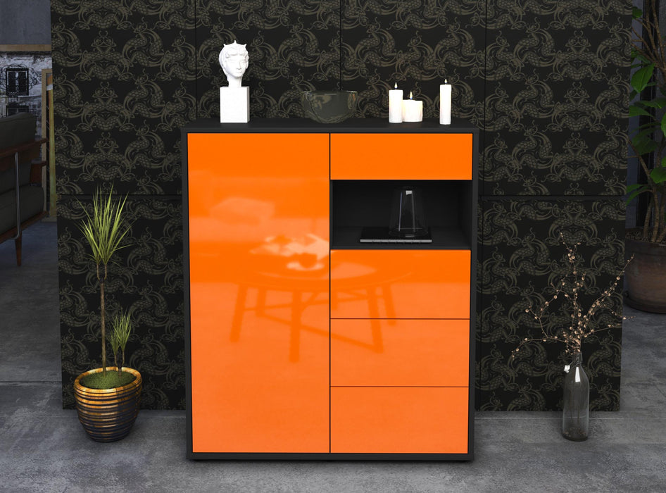 Highboard Lavinia, Orange Front (92x108x35cm) - Dekati GmbH