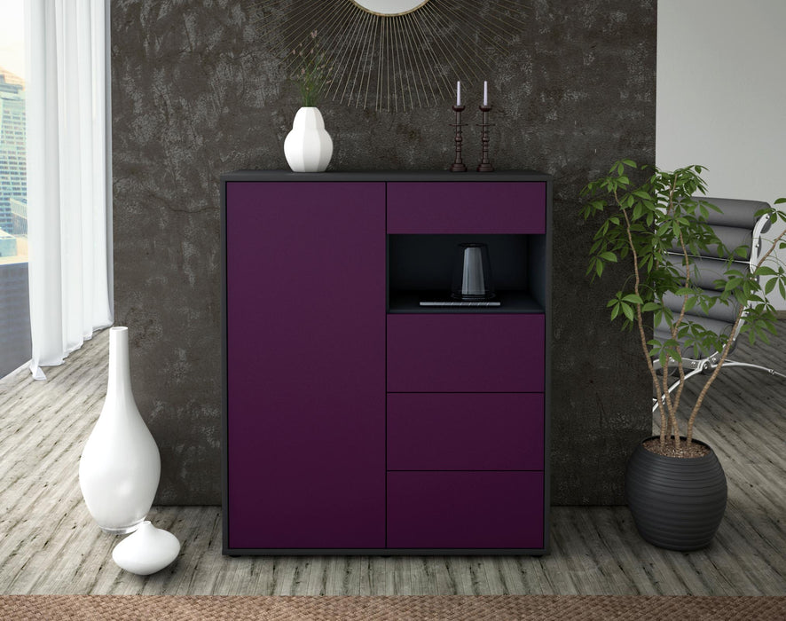 Highboard Lavinia, Lila Front (92x108x35cm) - Dekati GmbH