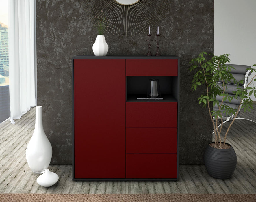 Highboard Lavinia, Bordeaux Front (92x108x35cm) - Dekati GmbH