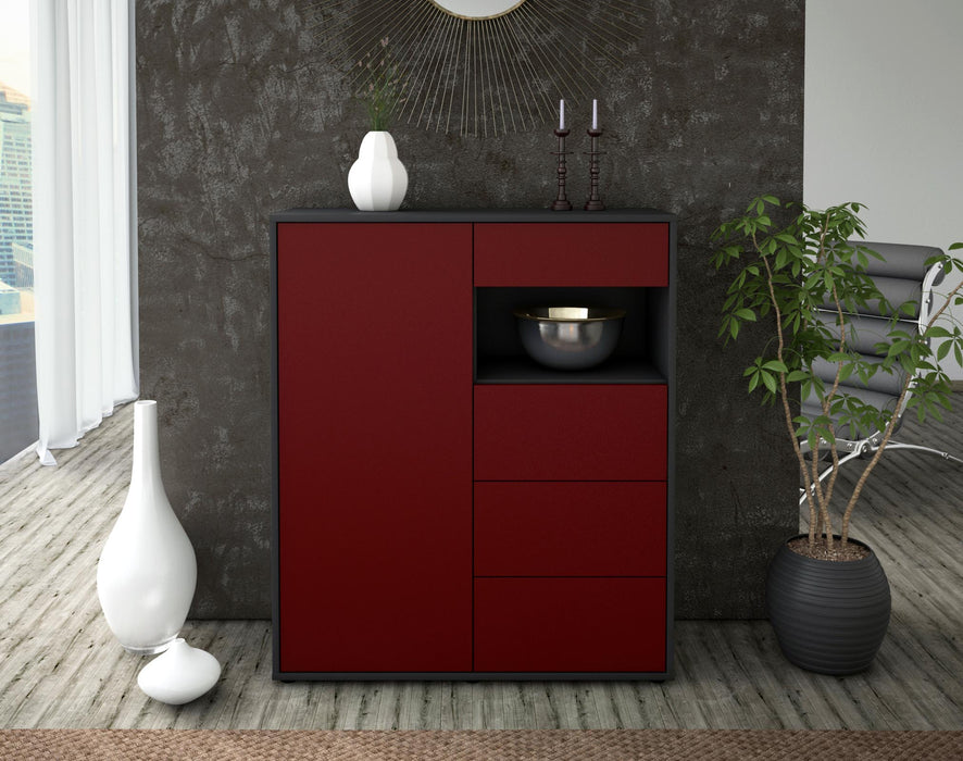 Highboard Lea, Bordeaux Front (92x108x35cm) - Dekati GmbH