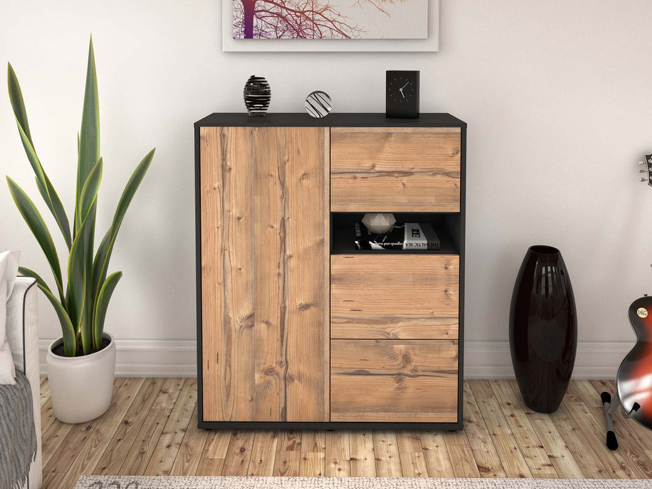 Highboard Leana, Pinie Front (92x108x35cm) - Dekati GmbH