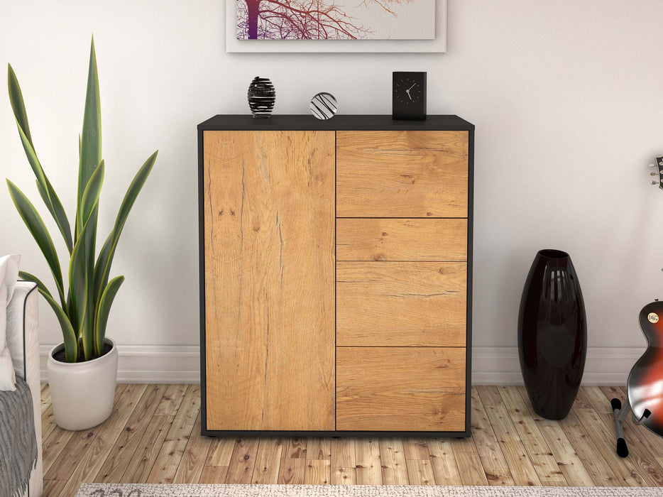 Highboard Leandra, Eiche Front (92x108x35cm) - Dekati GmbH