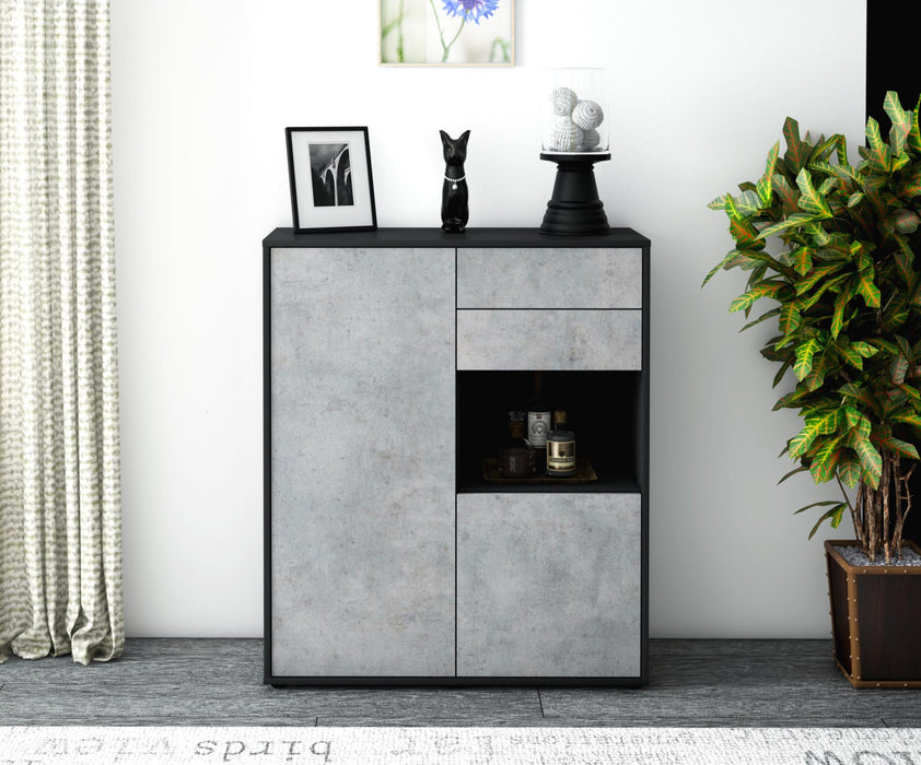 Highboard Leona, Beton Front (92x108x35cm) - Dekati GmbH