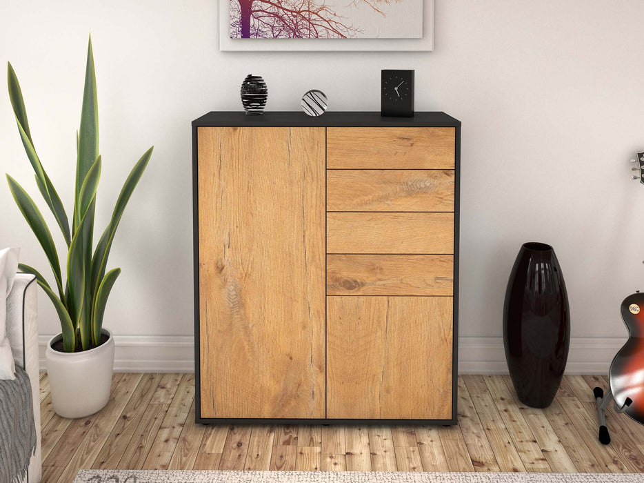 Highboard Leonora, Eiche Front (92x108x35cm) - Dekati GmbH