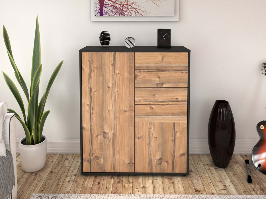 Highboard Leonora, Pinie Front (92x108x35cm) - Dekati GmbH