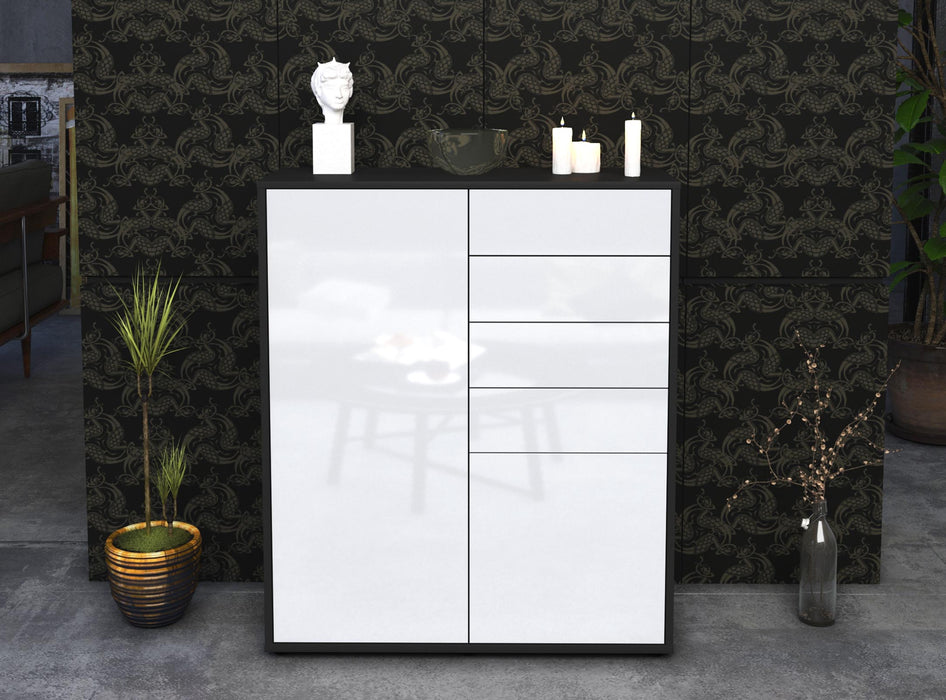 Highboard Leonora, Weiß Front (92x108x35cm) - Dekati GmbH