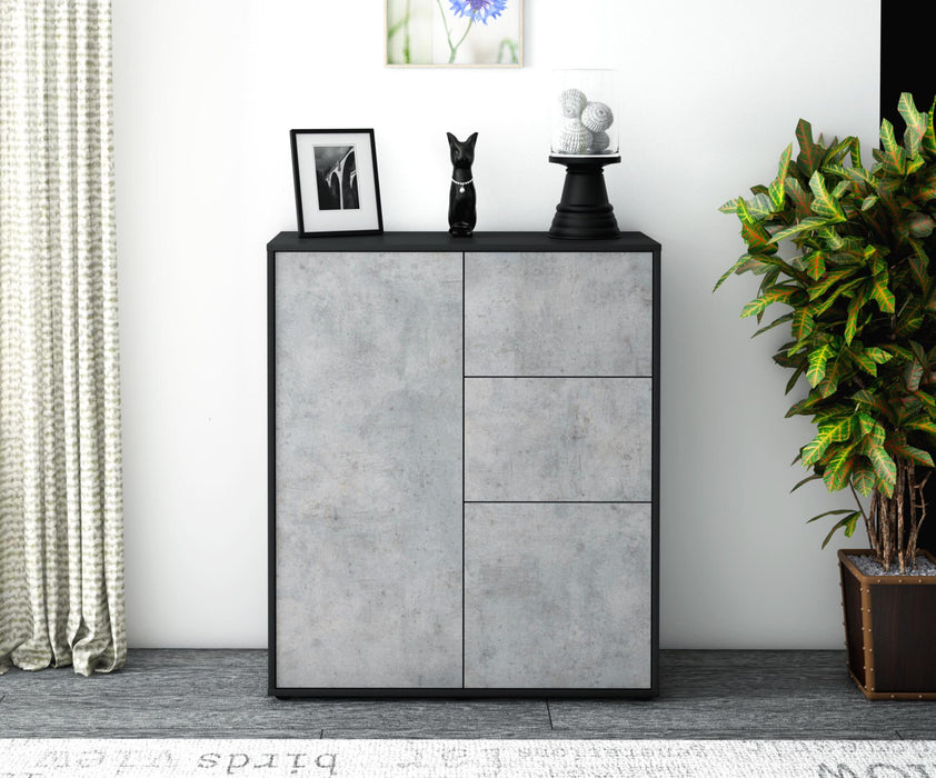 Highboard Letizia, Beton Front (92x108x35cm) - Dekati GmbH