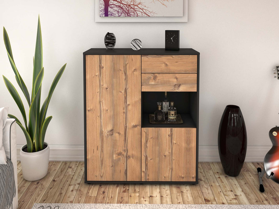 Highboard Lilia, Pinie Front (92x108x35cm) - Dekati GmbH