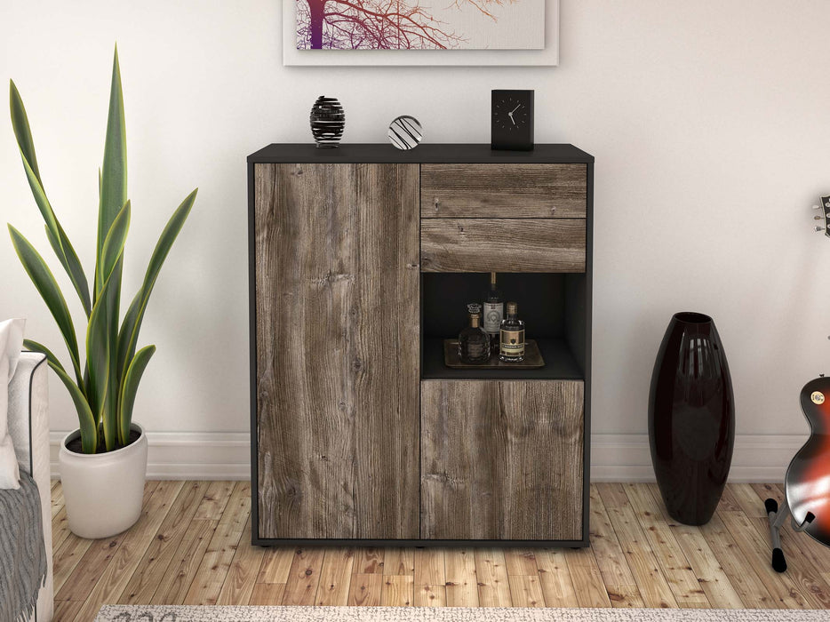 Highboard Lilia, Treibholz Front (92x108x35cm) - Dekati GmbH