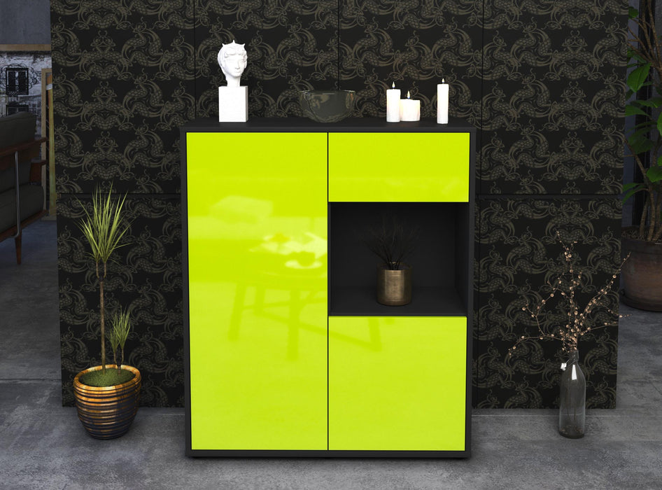 Highboard Lisa, Grün Front (92x108x35cm) - Dekati GmbH