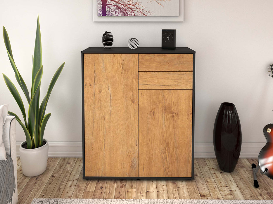 Highboard Lisann, Eiche Front (92x108x35cm) - Dekati GmbH