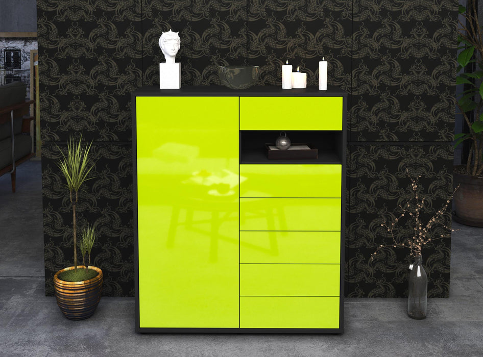 Highboard Lola, Grün Front (92x108x35cm) - Dekati GmbH