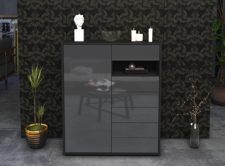 Highboard Lola, Grau Front (92x108x35cm) - Dekati GmbH