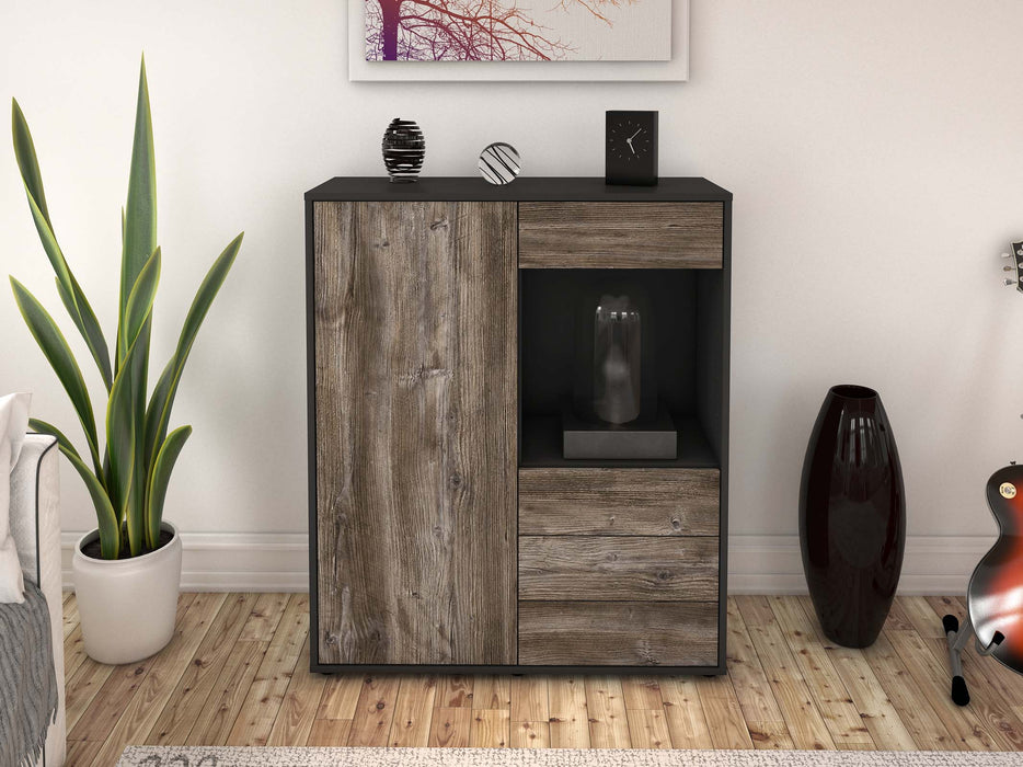 Highboard Lorella, Treibholz Front (92x108x35cm) - Dekati GmbH