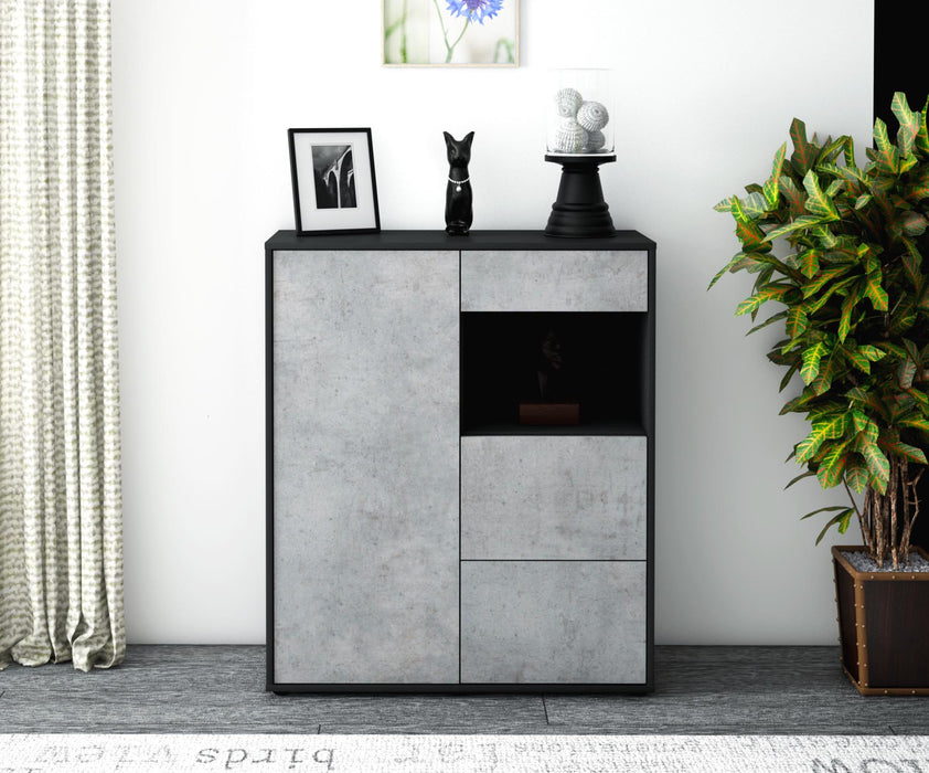 Highboard Lucia, Beton Front (92x108x35cm) - Dekati GmbH